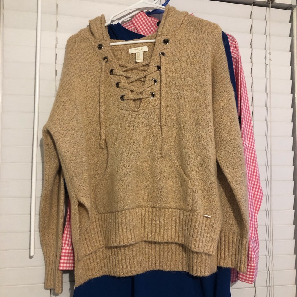 Brown Forever 21 Sweater tie up